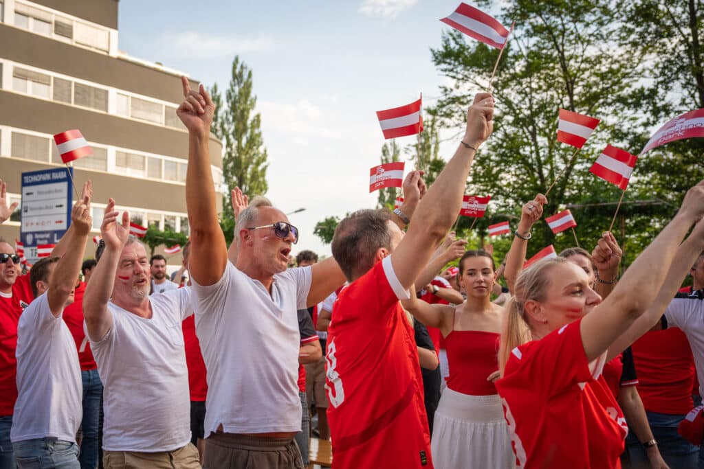 Public Viewing im Technopark Raaba